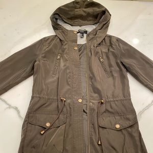 Army Green rain coat forever 21